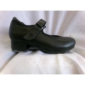 Dance Tap Shoes Child 13m Tan Mary Jane Leather Loop Strap